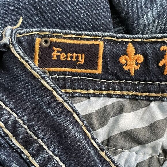 Rock Revival Ferry Jeans Mid-Rise Boot Stretch Rhinestone Pockets Sz 25 EUC - Picture 7 of 16